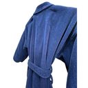 Oscar de la Renta  Royal Blue Plush Terry Cloth Bathrobe w/ Tie Photo 6