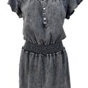 Rails  Womens Chambray Smocked A Line Dress acid wash Black Size Large Photo 0