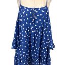 Tularosa  Hattie Dress Blue Polka Dot Off the Shoulder Mini Size Small Photo 0