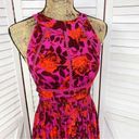 Abel the label Floral Charlotte Halter Maxi Dress Purple Pink XS Photo 5