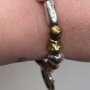 Chico's Chico’s Unsigned Gold-Tone & Silver-Tone Stretch Bracelet w/ Faux Coin Charm Photo 1