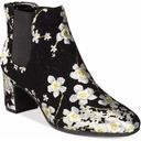 Anne Klein  Akgorgia Floral Embroidered Ankle Booties Black Silver 9 Photo 0