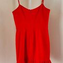 Dress the Population Womens Medium Orange Poppy Mira Ruffled Hem Party Dress Photo 3