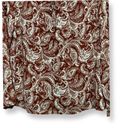 Bobeau  Womens Blouse Brown White Paisley Long Sleeve Tie Keyhole Lined L New Photo 3