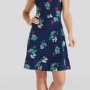 Draper James  navy floral fit & flare dress Photo 1