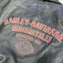 Harley Davidson VINTAGE  embroidered leather bomber jacket coat Photo 3