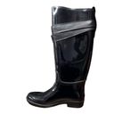 Coach  Talia Rubber Rain Boots Black Gold Accents Women Size 7 Photo 2