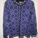 L.L.Bean Vintage  Rare Fisherman Cardigan Purple Black w/Buttons Nordic Fair Isle Photo 0