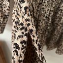 Rebecca Taylor  Leopard Print Silk Caramel Combo Drop Waist Dress | Size 10 Photo 5