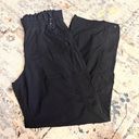 Athleta  Black Straight Leg Pants Drawstring‎ Size 6 Photo 0