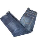 CAbi  Jeans Blue Stretch Cotton Blend Frayed Hem True Boyfriend Jeans Size 6 Photo 3