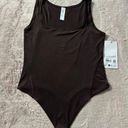 Lululemon  Women's Wundermost Nulu Mock Neck Sleeveless Brown Bodysuit Sz L NWT Photo 0