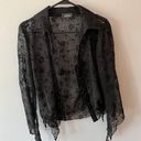 Dress Barn Black Witch Like Shear Button Down Photo 0