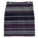 Dress Barn  Striped Black & Purple Stretch Knit Pencil Skirt Bodycon Photo 0