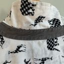 Style & Co  Blouse animal print black & white front knot L elephants and giraffes Photo 4