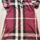 Macy's Macy’s Plaid Burgundy Mini Summer Dress Photo 0