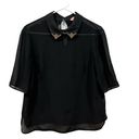 Ted Baker London sheer black blouse  Size 3 (8) Photo 0