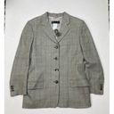 Loro Piana  100% Cashmere Blazer Womens 44 (M?) Gray Plaid Made In Italy Designer Photo 7