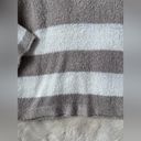 FAVLUX  Neutral Striped Sweater 3/4 Sleeves Beige and White Size Small Photo 6