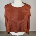 The Moon  & Madison Orange Knit Pullover Sweater Size M Photo 1