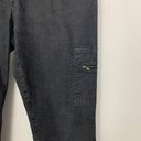 Eileen Fisher  Cargo Zip Pockets Faded Black Zippered Ankle Jeans Size 6 Photo 3