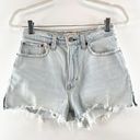 Abercrombie & Fitch  High Rise Curve Love Mom Shorts Light Wash Blue 2 / 26 Photo 3