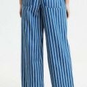 American Eagle  Women's Blue White Striped Wide Leg Paperbag‎ Pants Sz 8 NWOT Photo 3