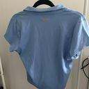 DKNY Blue Athletic Collared Tee Photo 1