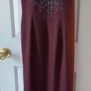 Vintage Beaded Burgundy Prom Dress Red Size 6 Photo 0