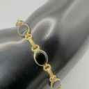 Onyx 12k gold filled  black  link bracelet Photo 3