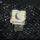 The Moon A.  Black White Checkered Long Sleeve Fuzzy Cardigan Pockets Size S Photo 6