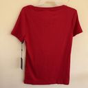 Tommy Hilfiger  Crew Neck Red T Shirt MEDIUM Short Sleeves Logo Flag Tee Photo 7