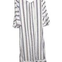 Christy Dawn  The Rowe Stripe Print Maxi Dress Size Medium / Large White Photo 2