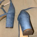 Kelly & Katie Blue Faux Suede Heels Photo 3