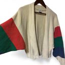 CAbi Open Front Knit Cardigan Block Color Sweater Women's Size S 99% Cotton Photo 0