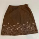 J.Jill  Retro Wool Skirt With Embroidered Flowers Photo 3