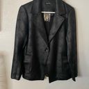 Houndstooth NWT APNY Vegan Leather Blazer  Black Size M Photo 5