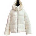 Banana Republic Cropped Cream Puffer Coat Size XXL Vegan Winter Jacket Photo 0