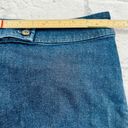 Talbots  Denim Mini Skirt Women's 12 Petite Dark Wash Stretch‎ Double Button Photo 5