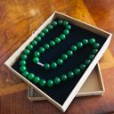 Genuine nephrite jade 10mm round bead necklace Green Photo 9