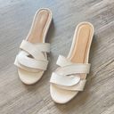 Kaanas  Santorini White Leather Slide Sandals Size 7 Photo 1