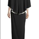 Halston Heritage NTW  Colorblock V-neck Cape Evening Gown SZ 4 Black Mrsp Photo 3