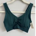 Aerie NWT  V-Neck Ribbed Sports Bra Green Size Medium Photo 0