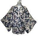 Sim & Sam  collarless draped kimono open cardigan Size S/M Photo 0