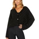 Beach Riot Judith Crystal Sweater Cardigan Size Small Black Photo 0