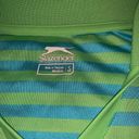 Slazenger  Green & Blue Striped Women's Golf Polo Photo 4