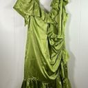 Cinq à Sept NWT CINQ A SEPT Women's Petunya Silk Prickly V-Neckline Pear Mini Dress Size 10 Photo 2