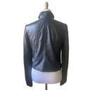 Kimberly  Ovitz Black Cropped Moto Leather Jacket Size 8 Photo 5