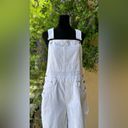 Good American  White Denim Overalls Photo 3