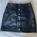 Topshop Black Leather Skirt Photo 0